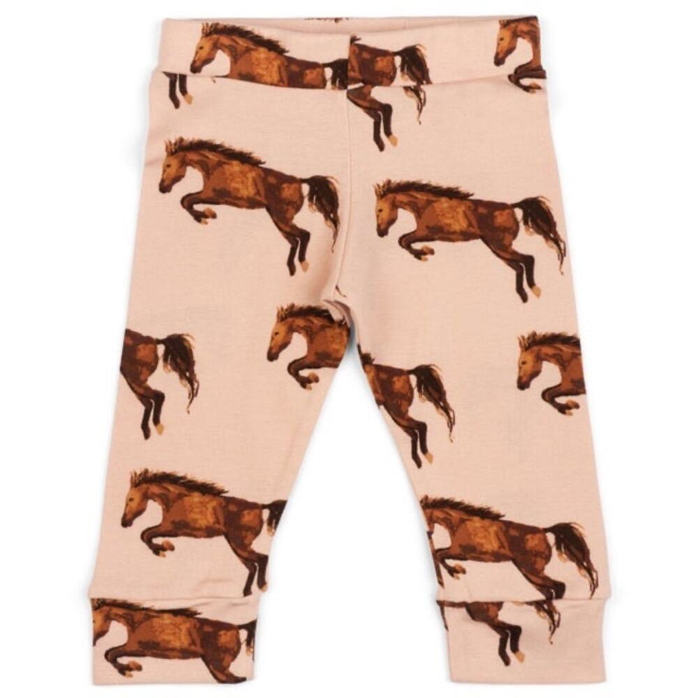 Adorable MILKBarn Organic Cotton Horse Print Baby Leggings